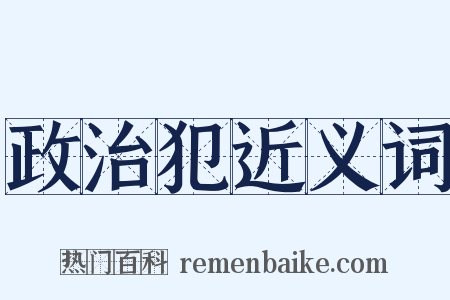 政治犯近义词是什么意思的图片